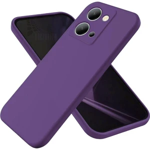 Vivo Y36 Uyumlu Silikon Kılıf - Kamera Korumalı Esnek Pastel Renk Kapak - Mor