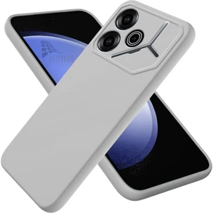 Tecno Pova 6 Uyumlu Silikon Kılıf - Kamera Korumalı Esnek Pastel Renk Kapak - Gri