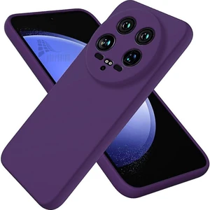 Xiaomi 15 Ultra Uyumlu Silikon Kılıf - Kamera Korumalı Esnek Pastel Renk Kapak - Mor