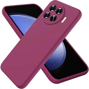 Tecno Spark 20 Pro Plus Uyumlu Silikon Kılıf - Kamera Korumalı Esnek Pastel Renk Kapak - Mürdüm