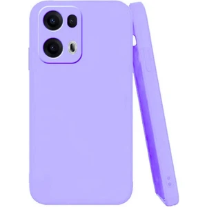Oppo Reno 13 Pro Uyumlu Silikon Kılıf - Kamera Korumalı Esnek Pastel Renk Kapak - Lila