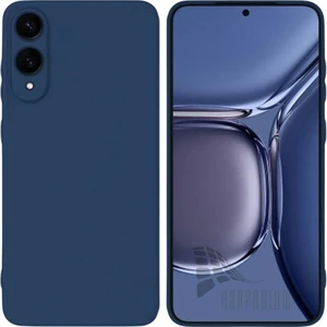 Samsung Galaxy S25 Edge Uyumlu Silikon Kılıf - Kamera Korumalı Esnek Pastel Renk Kapak - Lacivert