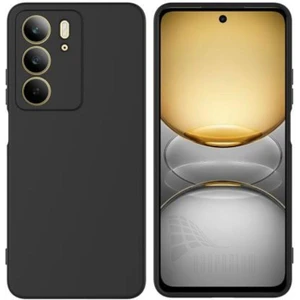 Realme C75 Uyumlu Silikon Kılıf - Kamera Korumalı Esnek Pastel Renk Kapak - Siyah