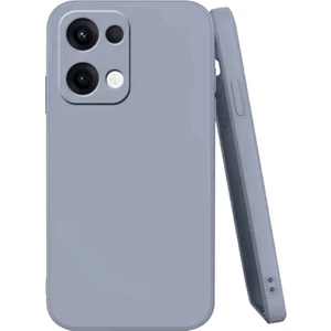 Oppo Reno 13 Uyumlu Silikon Kılıf - Kamera Korumalı Esnek Pastel Renk Kapak - Gri