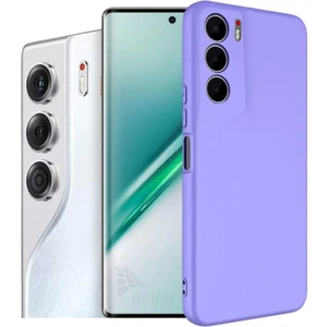 Tecno Camon 40 Cm5 Uyumlu Silikon Kılıf - Kamera Korumalı Esnek Pastel Renk Kapak - Lila