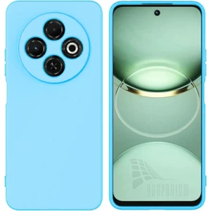 Tecno Spark 30C Uyumlu Silikon Kılıf - Kamera Korumalı Esnek Pastel Renk Kapak - Mavi