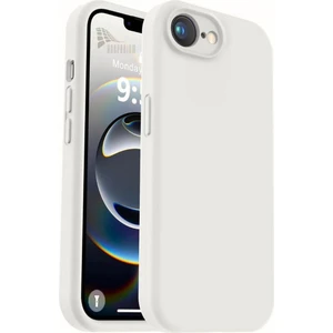 Apple iPhone 16E Uyumlu Silikon Kılıf - Kamera Korumalı Esnek Pastel Renk Kapak - Beyaz