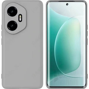 Honor 300 Uyumlu Silikon Kılıf - Kamera Korumalı Esnek Pastel Renk Kapak - Gri