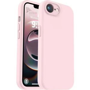 Apple iPhone 16E Uyumlu Silikon Kılıf - Kamera Korumalı Esnek Pastel Renk Kapak - Pudra Pembe
