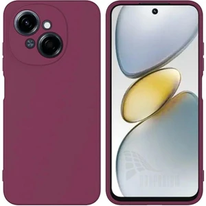 Tecno Spark Go 1 Uyumlu Silikon Kılıf - Kamera Korumalı Esnek Pastel Renk Kapak - Mürdüm