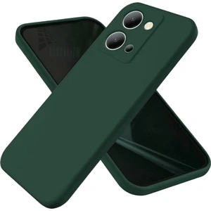 Vivo Y36 Uyumlu Silikon Kılıf - Kamera Korumalı Esnek Pastel Renk Kapak - Yeşil