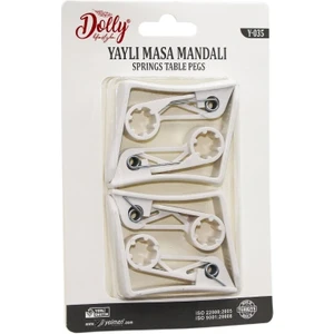 4 Parça Plastik - Yaylı Masa Örtüsü Mandalı Kıskacı