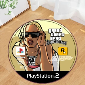 Gta San Andreas Temalı Yıkanabilir Hali ,özel Süngerli Yüzey- Kaymaz Dot Taban