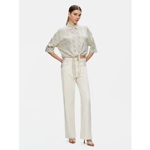 Kadın  Puantiyeli Crop Kısa Kollu Gömlek