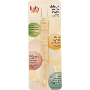 Baby Dcey Silikon Emzik Askısı- Krem