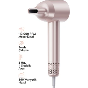 Shd-1738 Bldc Negatif Iyonlu Profesyonel Saç Kurutma&Fön Makinesi 1500w Şampanya Pembe