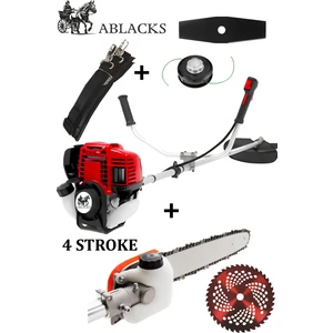 4 Zamanlı Profesyonel Yan Tırpan + Dal Budama Aparatı