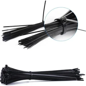 Kablo Bağı & Plastik Kelepçe & Cırt Kelepçe 4,8X300 mm Siyah 100 Adet
