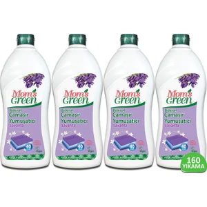 Mom's Green 4'lü Set Bitkisel Çamaşır Yumuşatıcı Lavanta- 160 Yıkama (4 Adet x 750 ml) Eco