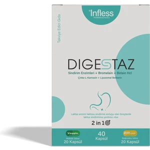 Digestaz, Enzimler + Bromelain +Betain Hcl+ Lipozomal Berberin + Çinko L-Karnosin