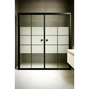 Duşakabin Ön Cephe Siyah Box Desen