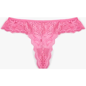 Rahat Kalıp Dantelli String Külot