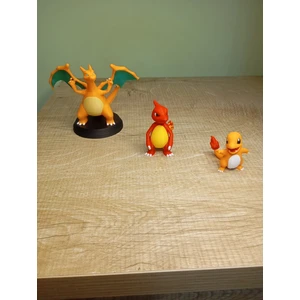 STARLAB3DSTUDIOS Pokemon 3'lü Set (Charizard, Charmeleon, Charmender)