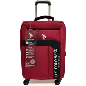 U.S. Polo Assn. Orta Boy Kumaş Valiz Bordo 21282