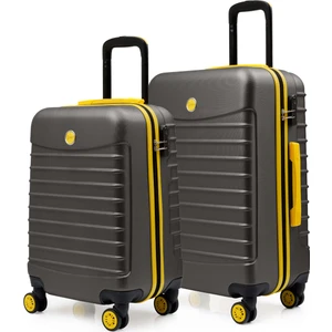 2'li Valiz Seti Orta Boy - Kabin Boy Antrasit 1168