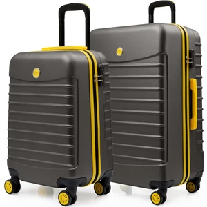 2'li Valiz Seti Büyük Boy - Kabin Boy Antrasit 1168