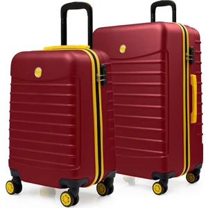 2'li Valiz Seti Orta Boy - Kabin Boy Bordo 1168