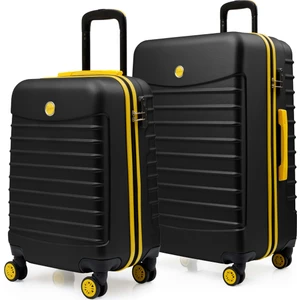 2'li Valiz Seti Büyük Boy - Kabin Boy Siyah 1168
