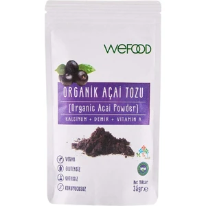 Organik Acai Tozu 35 g – Kalsiyum, Demir ve A Vitamini Kaynağı, Vegan, Glutensiz ve Katkısız Süper Gıda