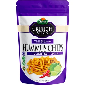 Cipsaş Crunch Stick Acı Biber & Misket Limonu Aromalı Vegan Glütensiz Zeytinyağlı Fırınlanmış Nohut Cipsi (Hummus Chips)