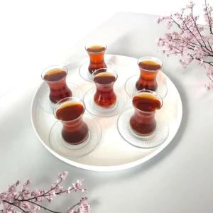 Tepsi Metal Büyük Çay Tepsisi Kahve Tepsisi Sunum Kahvaltı Tepsisi 37 cm Orta Boy