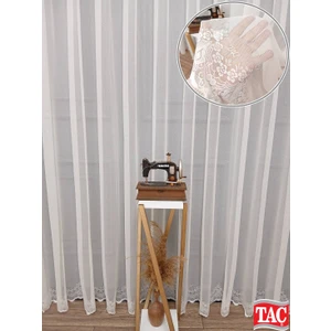 Farbateks Dikim Cemre Sade Düz Örme Krem Renkli Ütü Istemez 3kat Pileli Tül Perde