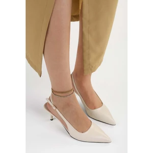 Kadın Estelle Ekru Cilt Stiletto