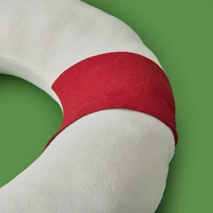 Soft Can Simidi Figürlü Yastık - Beyaz - 36X36 cm