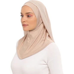 Hazır Lüks Pratik Hijablı Şifon Şal-Kum Beji