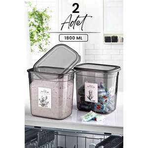 2 Adet Büyük Boy Dikdörtgen Deterjan Saklama Kutusu  - 1800 ml - Deterjan Seti