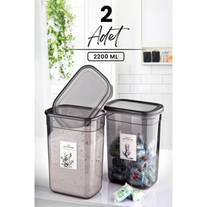 2 Adet Büyük Boy Dikdörtgen Deterjan Saklama Kutusu  - 2200 ml - Deterjan Seti