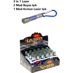 Kırmızı Lazer ve Fener 3 In 1 Laser Kedi Oyuncağı Kediniz Için Eğlenceli Aktivite Anahtarlık Askılı