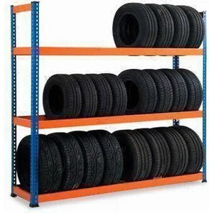 4 Katlı Lastik Rafı - Lastik İstifleme Rafı - 40x180 cm