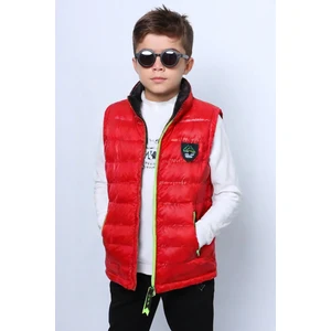 Erkek Çocuk Şişme Yelek Düz Renk Fermuar Cepli E16 HCM00324
