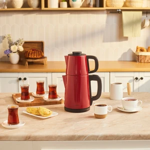 Tea Break 2 In 1 Çelik Çay Makinesi Rudolph Red