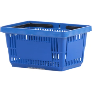 22 Lt Plastik Alışveriş Sepeti - Market El Sepeti - Mavi