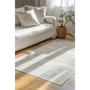 Lidya Beyaz Pamuk Dokuma Yumuşak Halı | Kaymaz Tabanlı, Yıkanabilen Modern Tasarımlı Kilim
