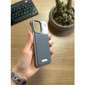 iPhone 15 Standlı Karbon Kılıf SOOCASE624