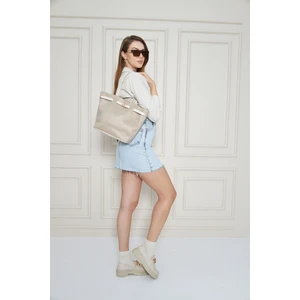 Debra Bej Süet Omuz Çantası