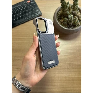 iPhone 15 Standlı Karbon Kılıf SOOCASE624